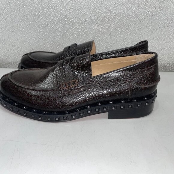 Valentino Garavani Brown Leather Loafers – Men’s Size 8